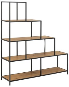 Bibliotecă în decor de stejar sălbatic Actona Seaford, 135 x 150 cm