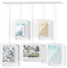 Rame albe de agățat din metal 5 buc. 66x69 cm Exhibit – Umbra