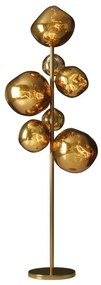 Lampa de podea moderna cu 7 globuri aurii LIQUID DIAMOND