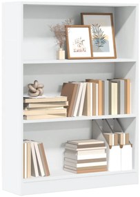 vidaXL Bibliotecă, alb, 80x24x109 cm, lemn prelucrat