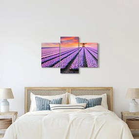 Tablou - ferma cu flori (90x60 cm)
