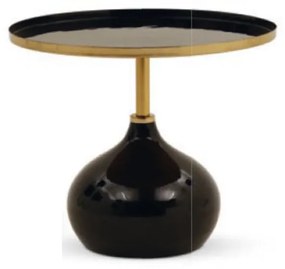 Masuta cafea Noir Eclipse metalica Ø 60 cm/ h 55 cm