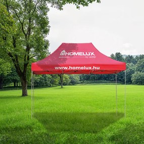 Foișor de grădină pliabil 2,9x3,9x3 m roșu