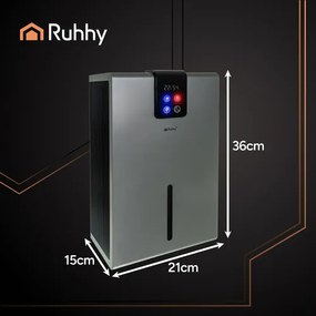 Dezumidificator silențios cu iluminare LED și telecomandă