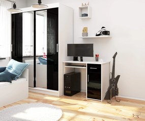 Masă PC Padma (alb + negru lucios). 1068906