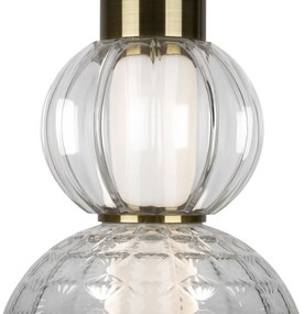 Pendul LED design modern Collar auriu, transparent, alb