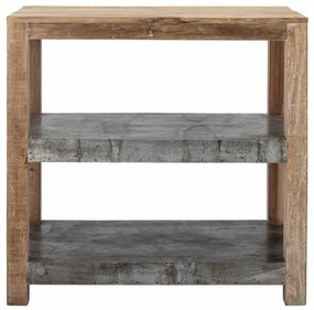Etajera, natur, din lemn reciclat si metal, Reuben