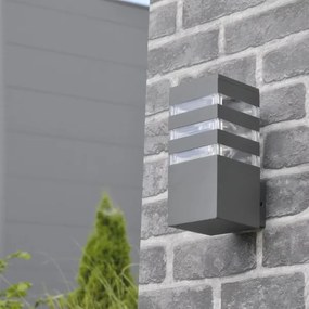 Aplica de perete exterior TEKSAS 1xE27/12W/230V IP44 antracit