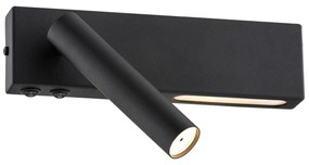 Aplica LED moderna pentru noptiera dormitor JASPER negru