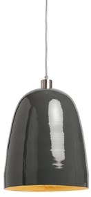 Lustra/ Pendul elegant cu abajur din bambus Saigon gri SAIGON/H/DG