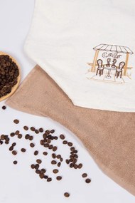 Prosoape de bucătărie CAFE, 2 buc Crem-Bej / Cream-Beige Set (2 buc, 40x60 cm)