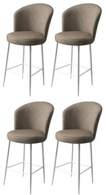 Set de scaune de bar Alte Cappuccino și Alb, 4buc., 4 buc