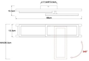 Plafonieră LED Globo 67266D ILLA LED/20W/230V