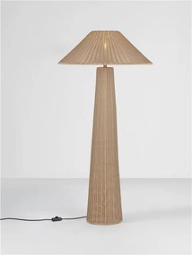 Lampa de podea din ratan sintetic pentru exterior Plom maro deschis