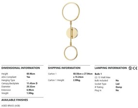 Aplica de perete LED dimabila design modern SATURN