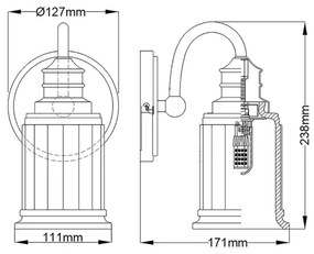 Aplică LED pentru baie Quoizel QZ-SWELL1-BB-BATH SWELL 1xG9/3W/230V IP44