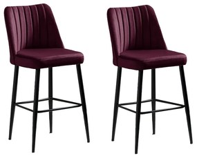 Set de scaune de bar Vento Claret Red, 2 buc., 2 buc.