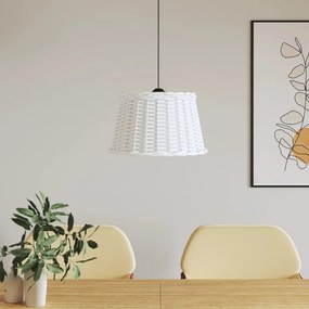 vidaXL Abajur lustră, alb, Ø45 x 28 cm, răchită