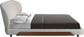 Pat dublu tapitat design LUX Light grey 180x200cm