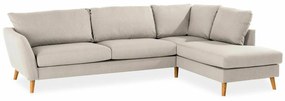 Colțar Scandinavian Choice P108Maro, Beige, 278x196x89cm, 150 kg, Picioare: Lemn