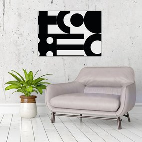 Tablou pe sticlă - Abstracție geometrică N⁰3 (70x50 cm)