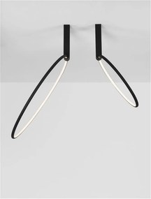 Lustra LED aplicata ajustabila GARVE neagra 70W