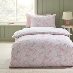 Lenjerie de pat albă pentru pat de o persoană 135x200 cm Bow Embroidery – Catherine Lansfield