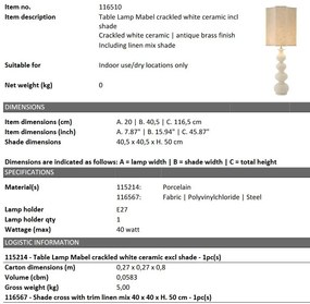 Veioza, Lampa de masa inalta design LUX Mabel