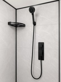 Cabina de dus semirotunda Paris-90, dimensiune 90×90 cm, panouri compozit cu aspect de faianta