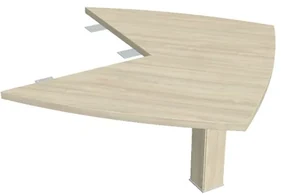 Extensie birou Verno 113 x 113 cm, diagonal, salcâm