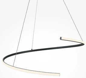 Lustra LED suspendata design circular Curve negru