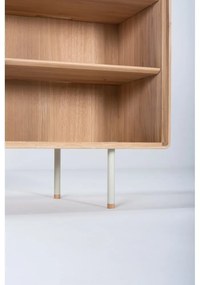 Comodă albă/în culoare naturală joasă din lemn de stejar 118x100 cm Fina – Gazzda