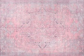 Covor BLUES CHENILLE, 75x150 cm, forma dreptunghiulara, poliester, roz