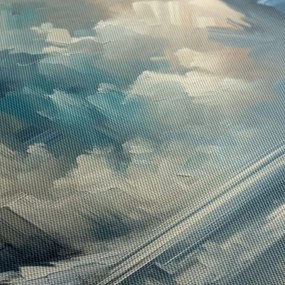 Tablou liniștea iernii în stil abstract