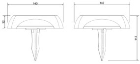 Corp de iluminat LED solar Globo 36505 LED/1,2W/3,7V IP65