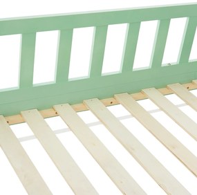 Patut Marli 90 x 200 cm cu 2 sertare si grilaj cu lamele - mentol