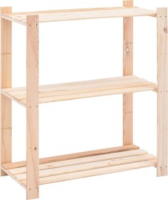 vidaXL Raft depozitare 3 niveluri, 80x38x90cm, lemn masiv pin, 150kg