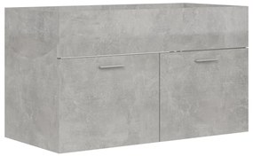 804660 vidaXL Dulap de chiuvetă, gri beton, 80x38,5x46 cm, PAL