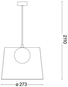 Lustră LED pe cablu Ideal Lux FADE 1xG9/3W/230V d. 27,3 cm cupru/fumuriu