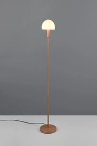 Lampadar în culoarea bronz cu abajur din sticlă (înălțime 120 cm) Glenn – Reality