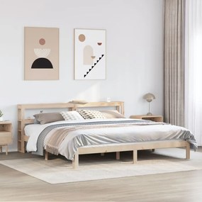 vidaXL Cadru de pat cu tăblie, 180x200 cm, lemn masiv de pin