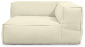 Fotoliu bean bag crem cu tapițerie din țesătură bouclé Mass Corner 150 Right – SLOWDOWN