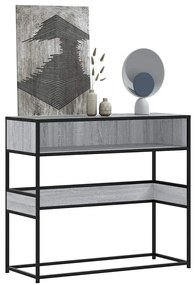 vidaXL Măsuță consolă, gri sonoma, 90x35x80 cm, lemn prelucrat