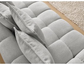 Canapea gri deschis cu tapițerie din chenille 278 cm Everest – Bobochic Paris