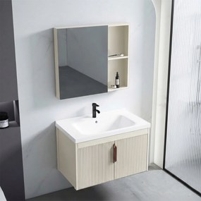 Set de mobilier de baie cu lavoar Astor 60 cm Beige