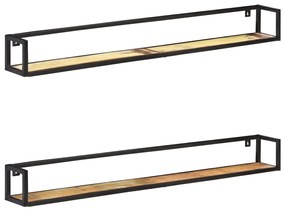 vidaXL Rafturi de perete, 2 buc., 160 cm, lemn masiv reciclat