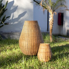 Lampă de podea din ratan reglabilă IP65 cu telecomandă - Saona