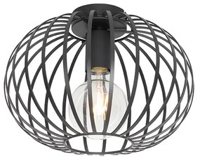 Plafoniera de design neagră 30 cm - Johanna
