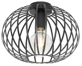 Plafoniera de design neagră 30 cm - Johanna