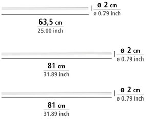WENKO 19214100 - Bară Universală 2 x 2 cm, albă